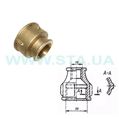Муфта        1/2"В x 3/4"В STA {500/20}