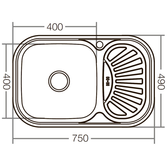Мийка кухонна Zerix Z7549-08-180E (Satin) (ZX1606) Мийка кухонна Zerix Z7549-08-180E (Satin) (ZX1606)