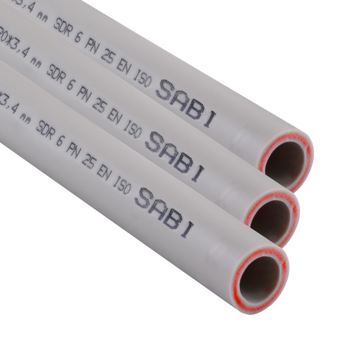 Труба Sabi PPR Fiber PIPE ф50*8.4mm PN 25 зі скловолокном Труба Sabi PPR Fiber PIPE ф50*8.4mm PN 25 зі скловолокном
