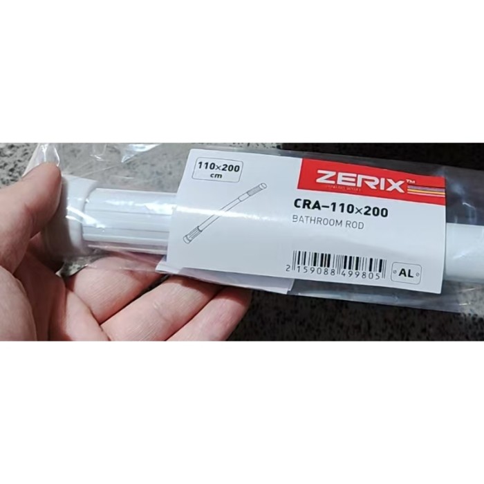 Штанга для шторки телескопічна пряма Zerix CRA-110x200 110cm-200cm (алюміній) (пакет) (ZX4998) Штанга для шторки телескопічна пряма Zerix CRA-110x200 110cm-200cm (алюміній) (пакет) (ZX4998)