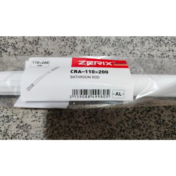 Штанга для шторки телескопічна пряма Zerix CRA-110x200 110cm-200cm (алюміній) (пакет) (ZX4998) Штанга для шторки телескопічна пряма Zerix CRA-110x200 110cm-200cm (алюміній) (пакет) (ZX4998)