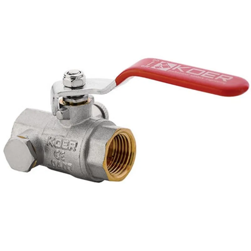 Кран кульовий з дренажем і відводом повітря 1/2" ГГР Koer KR.260 (KR0152)