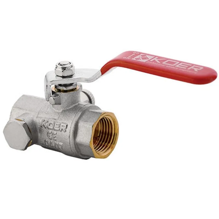 Кран кульовий з дренажем і відводом повітря 1/2" ГГР Koer KR.260 (KR0152) Кран кульовий з дренажем і відводом повітря 1/2" ГГР Koer KR.260 (KR0152)