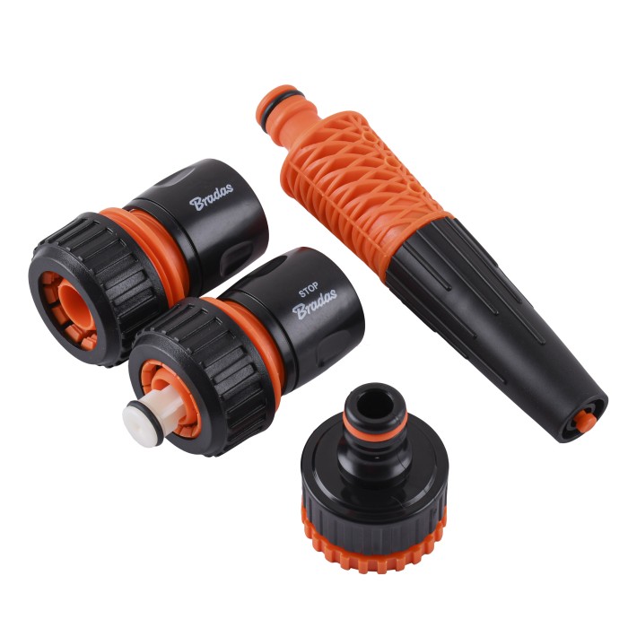 ECO-PWB5500-34 BLACK LINE, Комплект з 4 елементів для поливу на шланг 3/4″ bradas Польша ECO-PWB5500-34 BLACK LINE, Комплект з 4 елементів для поливу на шланг 3/4″ bradas Польша