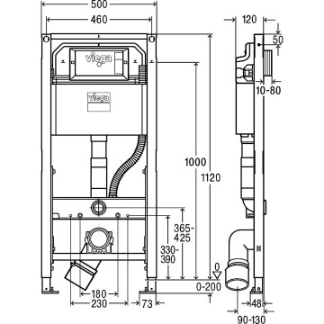 Модуль-бачок для підвісного унітаза-біде Prevista Dry VIEGA 771997
