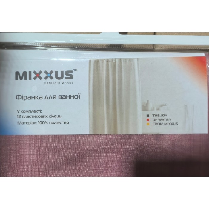 Шторка для ванної Mixxus SCT-012-180x180 з поліестеру (Візерунок рожево-сірий) (AC3582) Шторка для ванної Mixxus SCT-012-180x180 з поліестеру (Візерунок рожево-сірий) (AC3582)