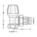 Кран радіаторний Icma №803+940 кутовий 3/4" з ручкою