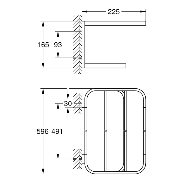 Поличка для рушників Grohe Selection (41066000) Поличка для рушників Grohe Selection (41066000)