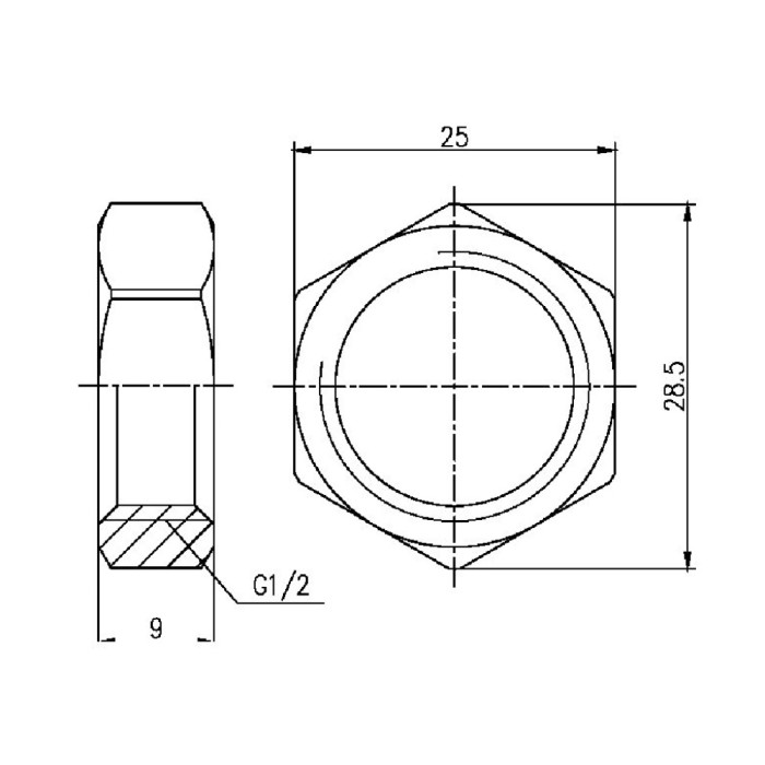 Контргайка Thermo Alliance Forte 1/2" SF35015 Контргайка Thermo Alliance Forte 1/2" SF35015