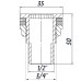 Врізання в бак 1/2″З нікельоване посилене NO303R OPTIMUM