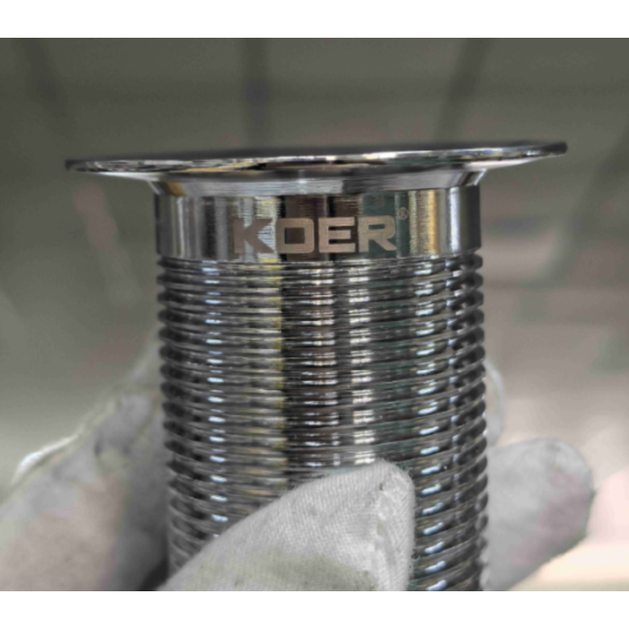 Донний клапан для раковини Koer PW-12-01 1 1/4''  без переливу автоматичний СLICK-СLACK (Колір хром) (KR5798)