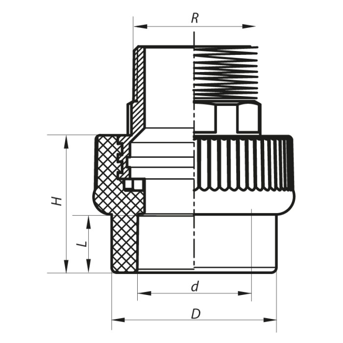 З'єднувальна муфта ЗР 50x1.1 /2M PPR Koer K0101.PRO (KP0120) З'єднувальна муфта ЗР 50x1.1 /2M PPR Koer K0101.PRO (KP0120)