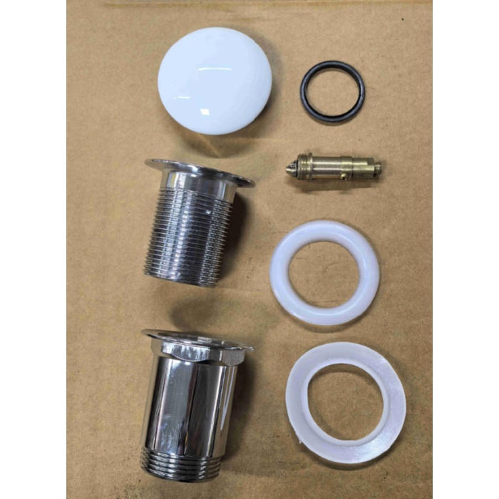 Донний клапан для раковини Koer PW-08-11 1 1/4''  без переливу автоматичний СLICK-СLACK (Біла керам.накл) (KR5788)