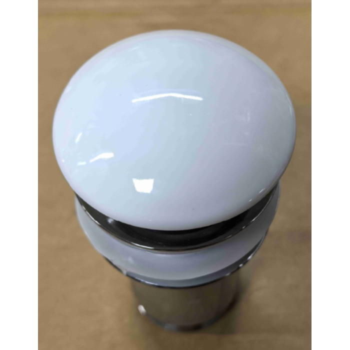 Донний клапан для раковини Koer PW-08-11 1 1/4''  без переливу автоматичний СLICK-СLACK (Біла керам.накл) (KR5788)