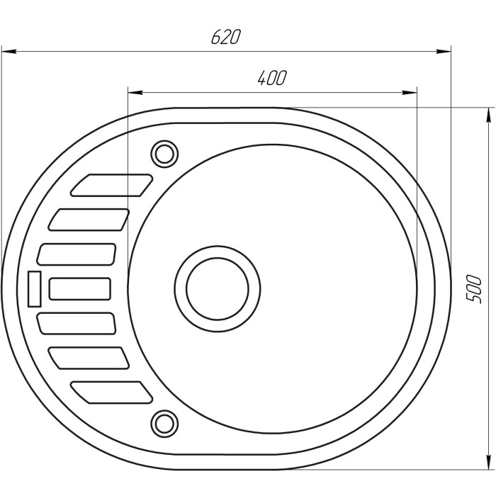 Гранітна мийка Globus Lux ARNO сірий камiнь 620x500мм-А0005 Гранітна мийка Globus Lux ARNO сірий камiнь 620x500мм-А0005