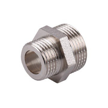Ніпель редукційний 3/4″х1/2″ЗЗ нікельований під прокладку NN432G OPTIMUM