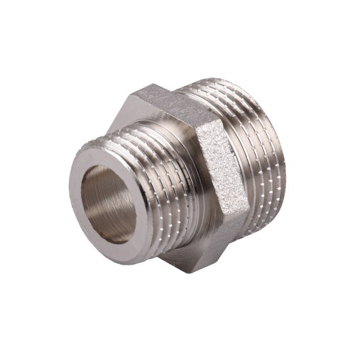 Ніпель редукційний 3/4″х1/2″ЗЗ нікельований під прокладку NN432G OPTIMUM