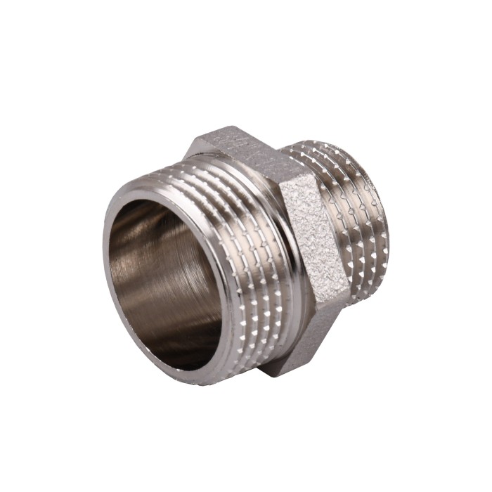 Ніпель редукційний 3/4″х1/2″ЗЗ нікельований під прокладку NN432G OPTIMUM Ніпель редукційний 3/4″х1/2″ЗЗ нікельований під прокладку NN432G OPTIMUM