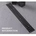 Трап для душу GAPPO G85007-36, 70х500 мм, нержавіюча сталь, чорний
