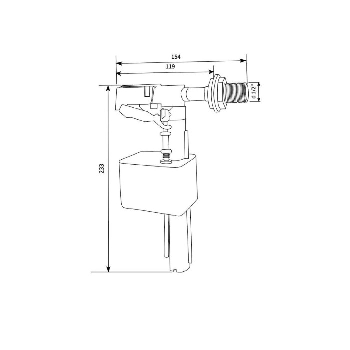 Клапан заповнення SIAMP X190-DURU 1/2″ Клапан заповнення SIAMP X190-DURU 1/2″