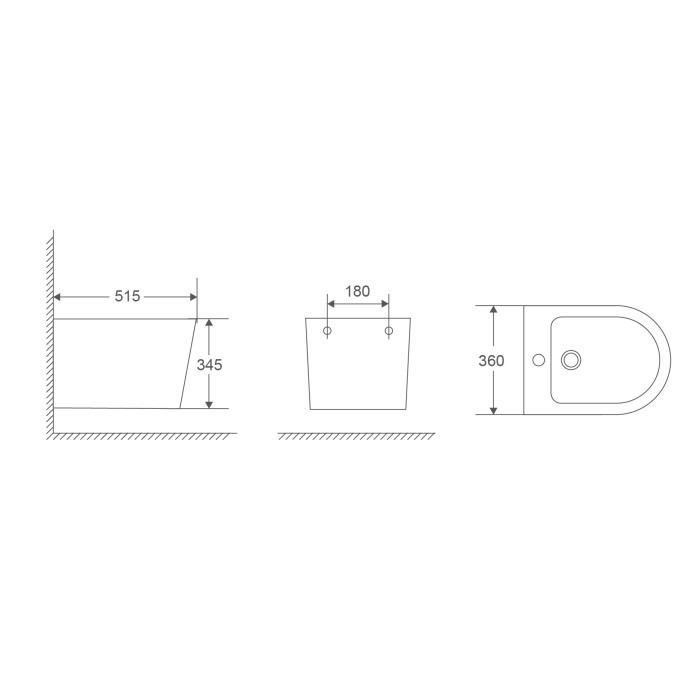 Біде підвісне Mixxus Premium Bevel-0501 515x360x345mm (MP6475) Біде підвісне Mixxus Premium Bevel-0501 515x360x345mm (MP6475)