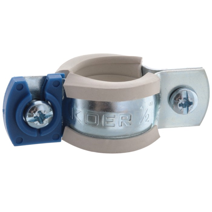 Хомут трубний оцинкований Koer KCB.10.G 1/2" (20-25) сірий (KR2784) Хомут трубний оцинкований Koer KCB.10.G 1/2" (20-25) сірий (KR2784)