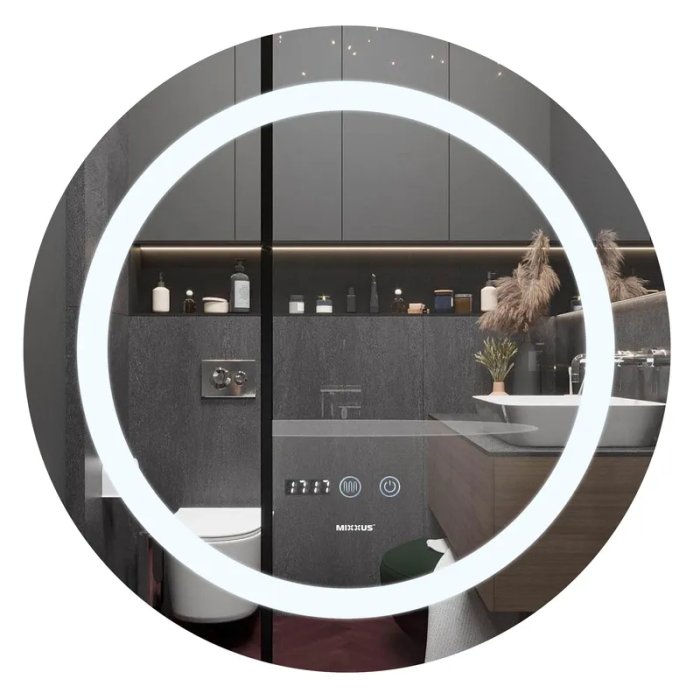 Дзеркало Mixxus PLAIN MC02-80 з Led Touch, Anti-fog, димером, регулятором яскравості, годинником (MI6931) Дзеркало Mixxus PLAIN MC02-80 з Led Touch, Anti-fog, димером, регулятором яскравості, годинником (MI6931)