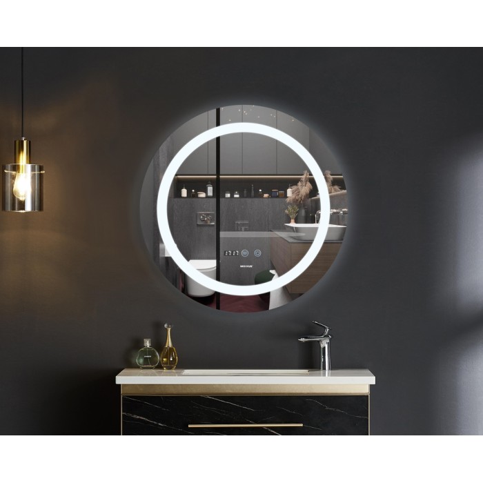 Дзеркало Mixxus PLAIN MC02-80 з Led Touch, Anti-fog, димером, регулятором яскравості, годинником (MI6931) Дзеркало Mixxus PLAIN MC02-80 з Led Touch, Anti-fog, димером, регулятором яскравості, годинником (MI6931)
