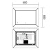 Дзеркало Mixxus Premium CUBIC MR14-80x60-Reverse з Led Touch, Anti-fog, димером, регулятором яскравості (MP6648)