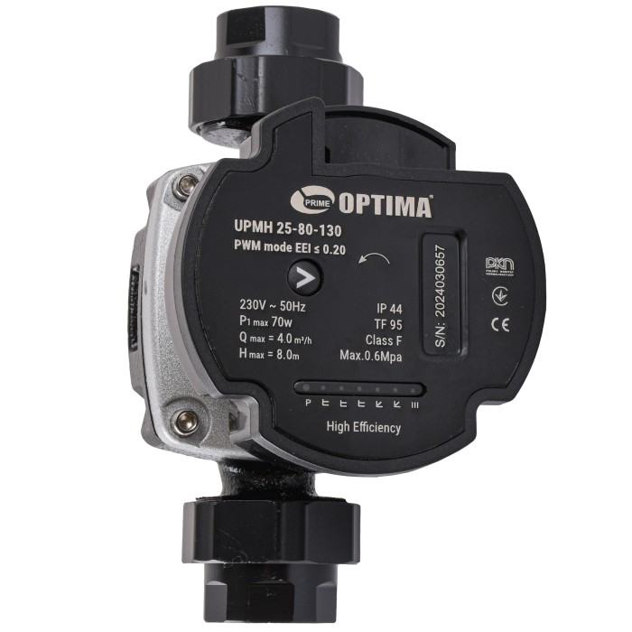 Насос циркуляційний енергоощадний Optima PRIME UPMH 25-80AUTO 130мм + гайки Насос циркуляційний енергоощадний Optima PRIME UPMH 25-80AUTO 130мм + гайки