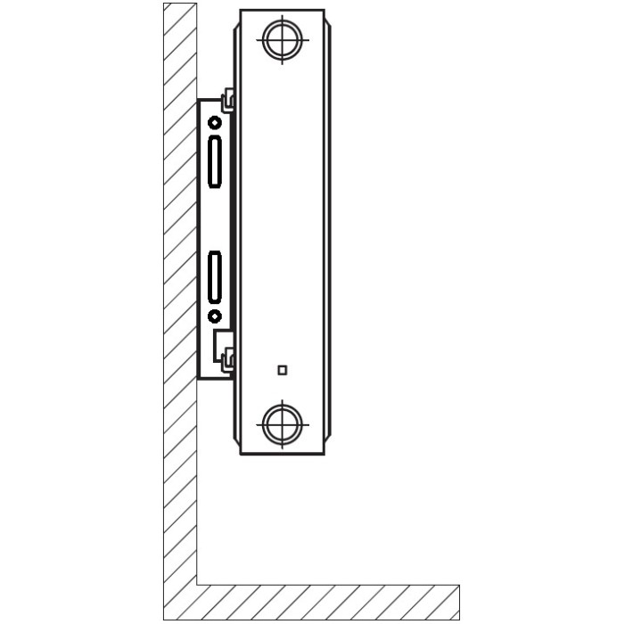 Радіатор сталевий 22/500х1200 низ-справа/бок KALITE (без клапана OUTER)