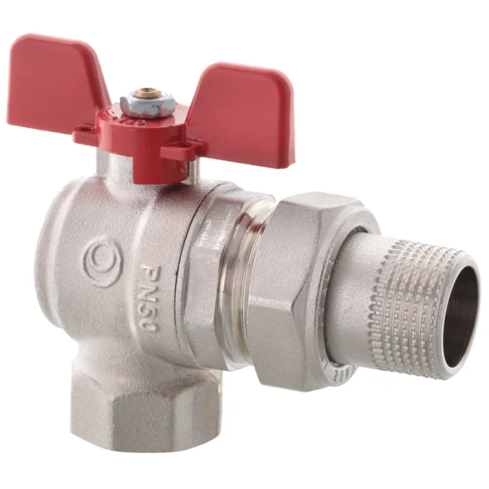 Кран з американкою Roho R106-100 - 1" кутовий (RO0091) Кран з американкою Roho R106-100 - 1" кутовий (RO0091)