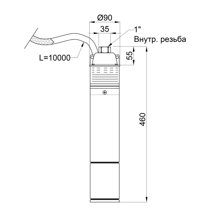 Насос заглибний вихровий Thermo Alliance 4SKM-100 0,75 кВт Насос заглибний вихровий Thermo Alliance 4SKM-100 0,75 кВт