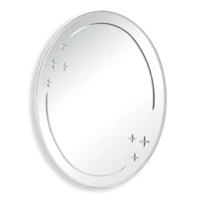 Дзеркало настінне Zerix FUSION MOZ03-55x70 овальне з декором (ZX5632) Дзеркало настінне Zerix FUSION MOZ03-55x70 овальне з декором (ZX5632)