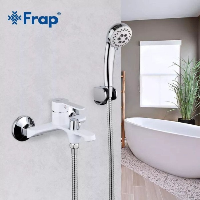 Змішувач для ванни Frap F3241, білий/хром Змішувач для ванни Frap F3241, білий/хром