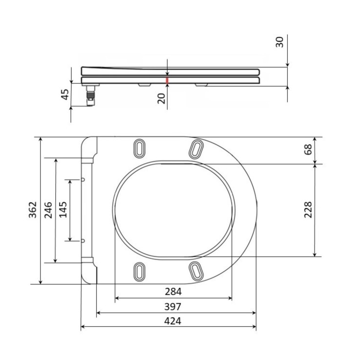 Сидіння для унітаза (Grand) 425х363х30 мм, White, з мікроліфтом Slim Duroplast, Quick Relase Qtap Сидіння для унітаза (Grand) 425х363х30 мм, White, з мікроліфтом Slim Duroplast, Quick Relase Qtap