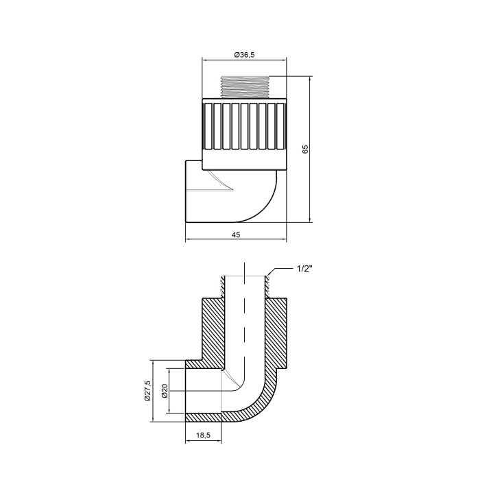 Кутик PPR Thermo Alliance 20х1/2" ЗР Кутик PPR Thermo Alliance 20х1/2" ЗР