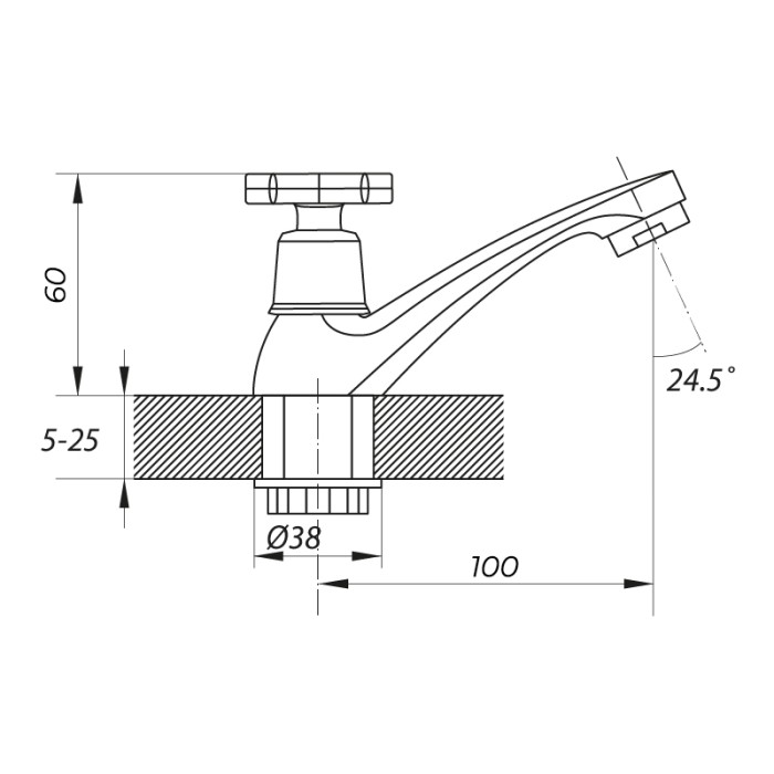 Монокран на одну воду Zerix JIK15 102-A (ZX2756) Монокран на одну воду Zerix JIK15 102-A (ZX2756)