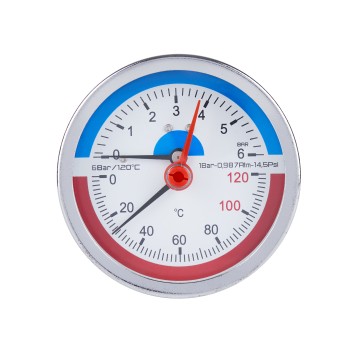 Термоманометр Thermo Alliance Standart 80 мм 1/2", заднє підмикання SD1736B