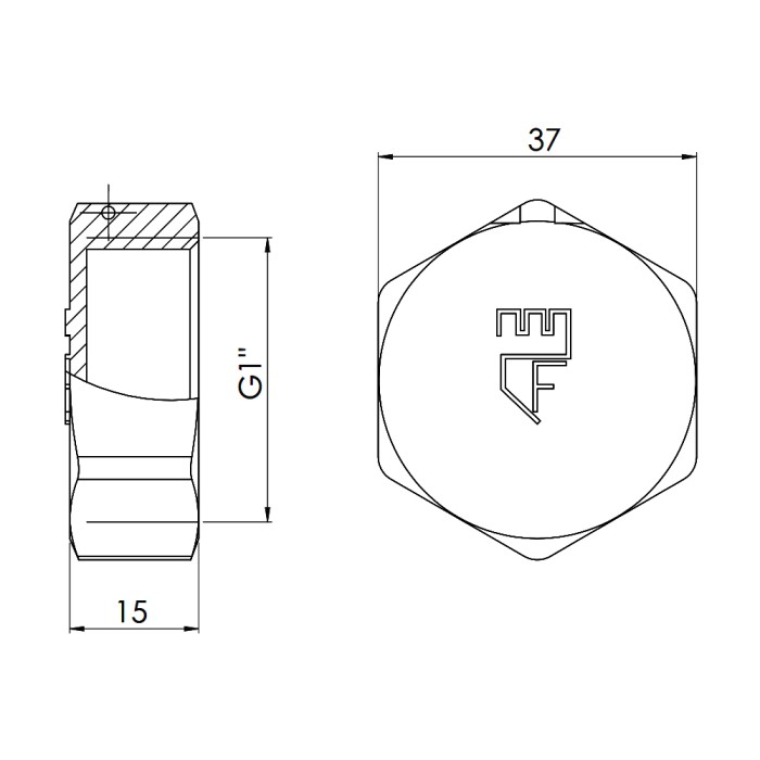 Заглушка Thermo Alliance Forte 1" ВР SF35225 Заглушка Thermo Alliance Forte 1" ВР SF35225