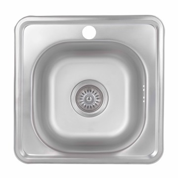 Кухонна мийка Brinex 3838 0,6 мм Satin (BRIN3835SAT06)