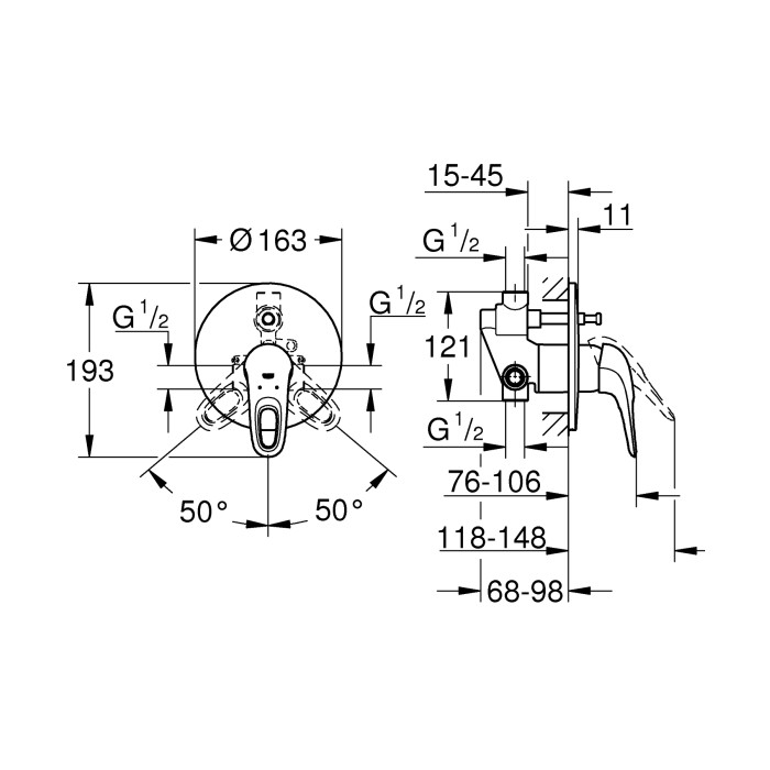 Змішувач для ванни Grohe Eurostyle (33637003) Змішувач для ванни Grohe Eurostyle (33637003)