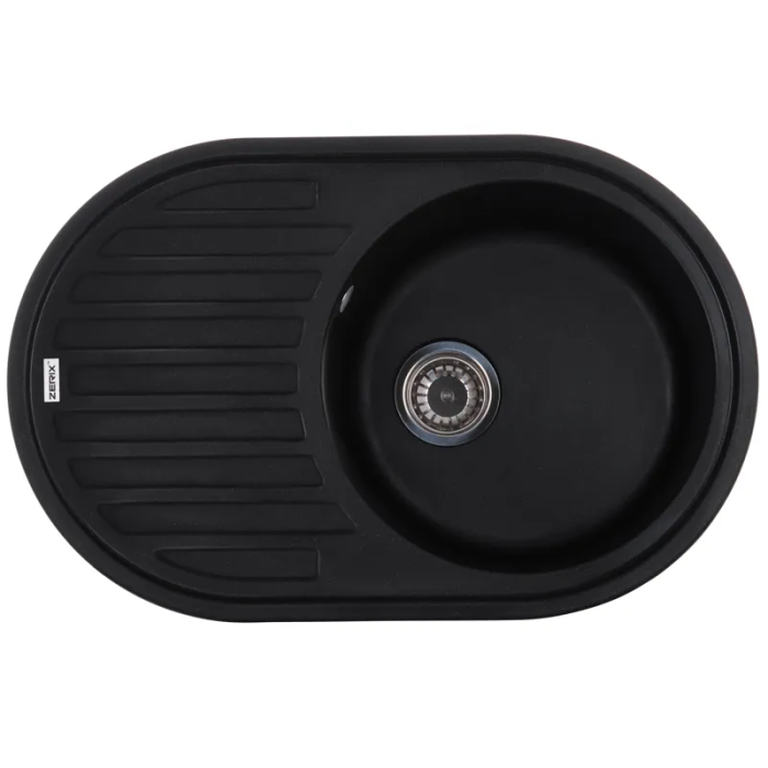 Мийка кухонна Zerix ZS-7750R-14 Чорний металік (ZX4562) Мийка кухонна Zerix ZS-7750R-14 Чорний металік (ZX4562)
