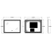Дзеркало Zerix Mirra MR05-90x70-REVERSE з LED Touch, Anti-fog, димером, регулятором яскравості (ZX6059)