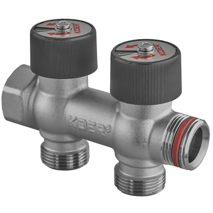 Колектор вентильний без фітингу Koer KR.1128-2 - 3/4"x3/4"x3/4"x2 Ways (KR5871) Колектор вентильний без фітингу Koer KR.1128-2 - 3/4"x3/4"x3/4"x2 Ways (KR5871)