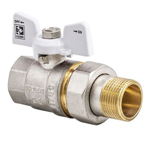 Кран з американкою 3/4" (Koer KR.227.W) білий (KR0097)