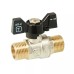 Кран кульовий ITAL PN40 1/2" зов.-зов., метелик, нікель