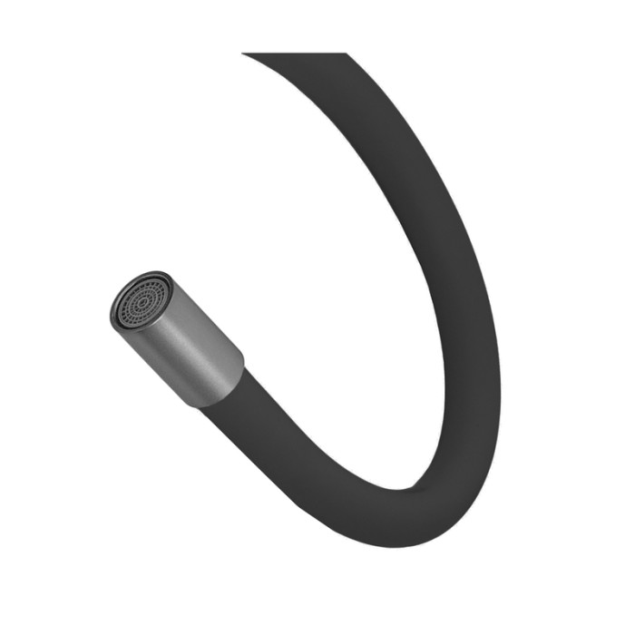 Змішувач для кухні з силіконовим виливом Champion EZA-011 Graphite REFL.Black з нерж.сталі (вилив чорний) (MX9555) Змішувач для кухні з силіконовим виливом Champion EZA-011 Graphite REFL.Black з нерж.сталі (вилив чорний) (MX9555)