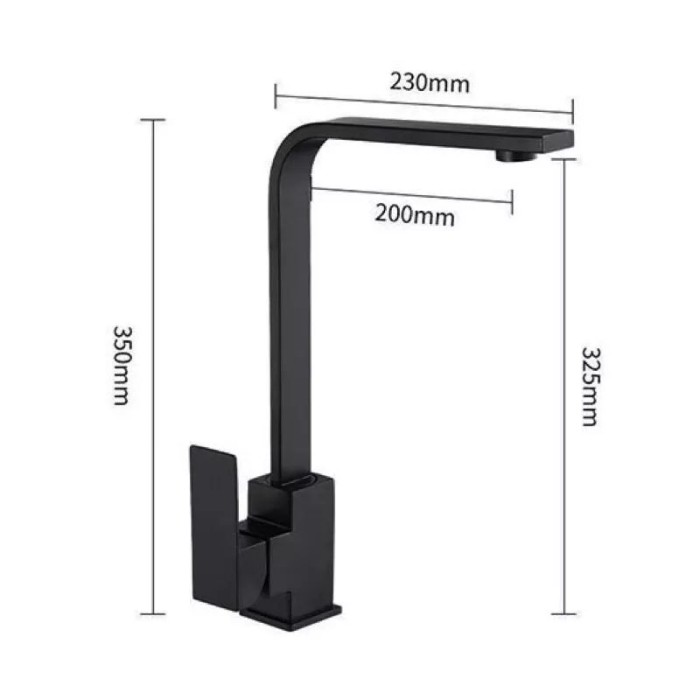 Змішувач для кухні WEZER PRO4A-02-BLACK Змішувач для кухні WEZER PRO4A-02-BLACK
