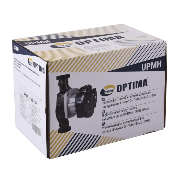 Насос циркуляційний енергоощадний Optima PRIME UPMH 32-70AUTO 180мм + гайки Насос циркуляційний енергоощадний Optima PRIME UPMH 32-70AUTO 180мм + гайки